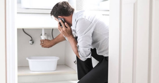 hidden leak under sink